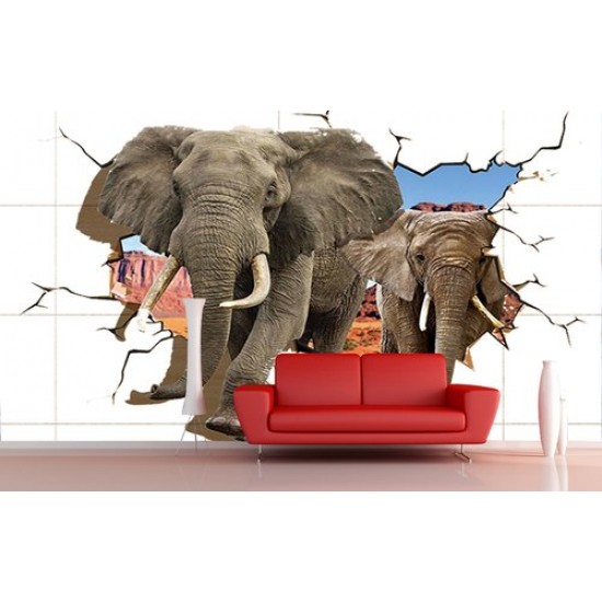 3D elephant wallpaper