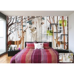 Abstract Tree Deer Wallpaper