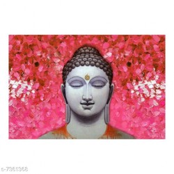 Buddha Face in Abstract Design Self Adesive Wallpaper-CDWP0680304
