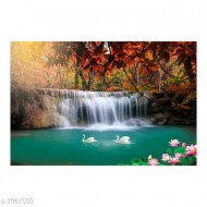 Deep Forest Waterfall self adesive Wallpaper-CDWP0630299
