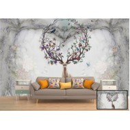 Flowery Horned Deer Wallpaper Mural