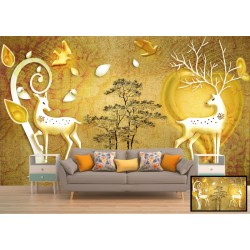 Golden Deer Wallpaper