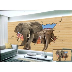 Jungle Safari Elephant Wallpaper
