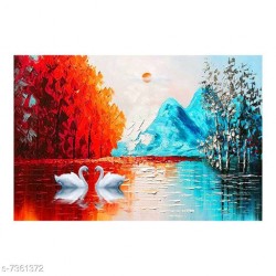 Mountain River Landscape art self adesive Wallpaper-CDWP0630305