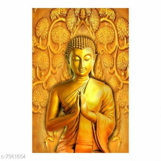 Peaceful Golden Buddha Self Adesive Wallpaper-CDWP0680310