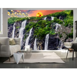 Rock Waterfall Wallpaper