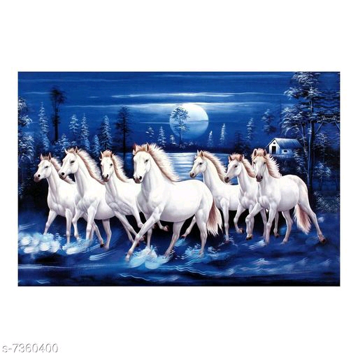 Seven Horse running at night Self Adesive Wallpaper Seven Horse running at night Self Adesive Wallpaper