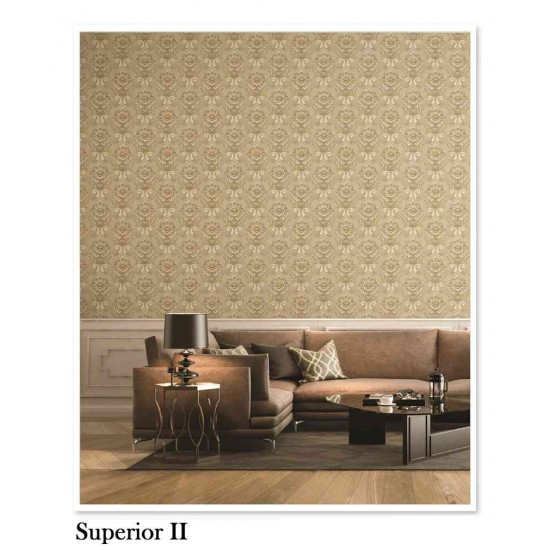 Superior Green Damask wallpaper for Living Room-CDWP0650410